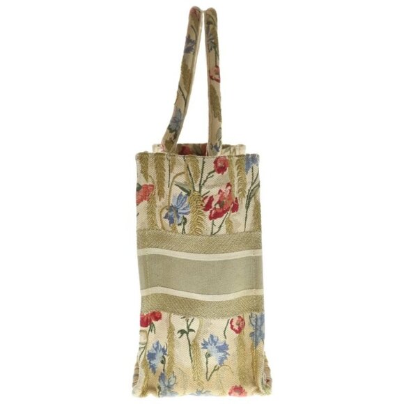 Dior Book Tote Hibiscus Beige Gold Canvas - Picture 3 of 6
